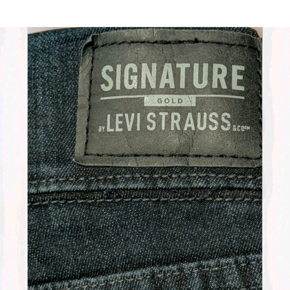 Signature Women's Dark Blue Bootcut Shaping Jeans Elastic Waist